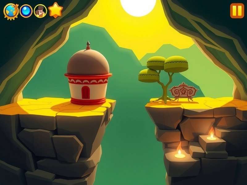 Light Leap gameplay screenshot showing vibrant Indian-inspired levels